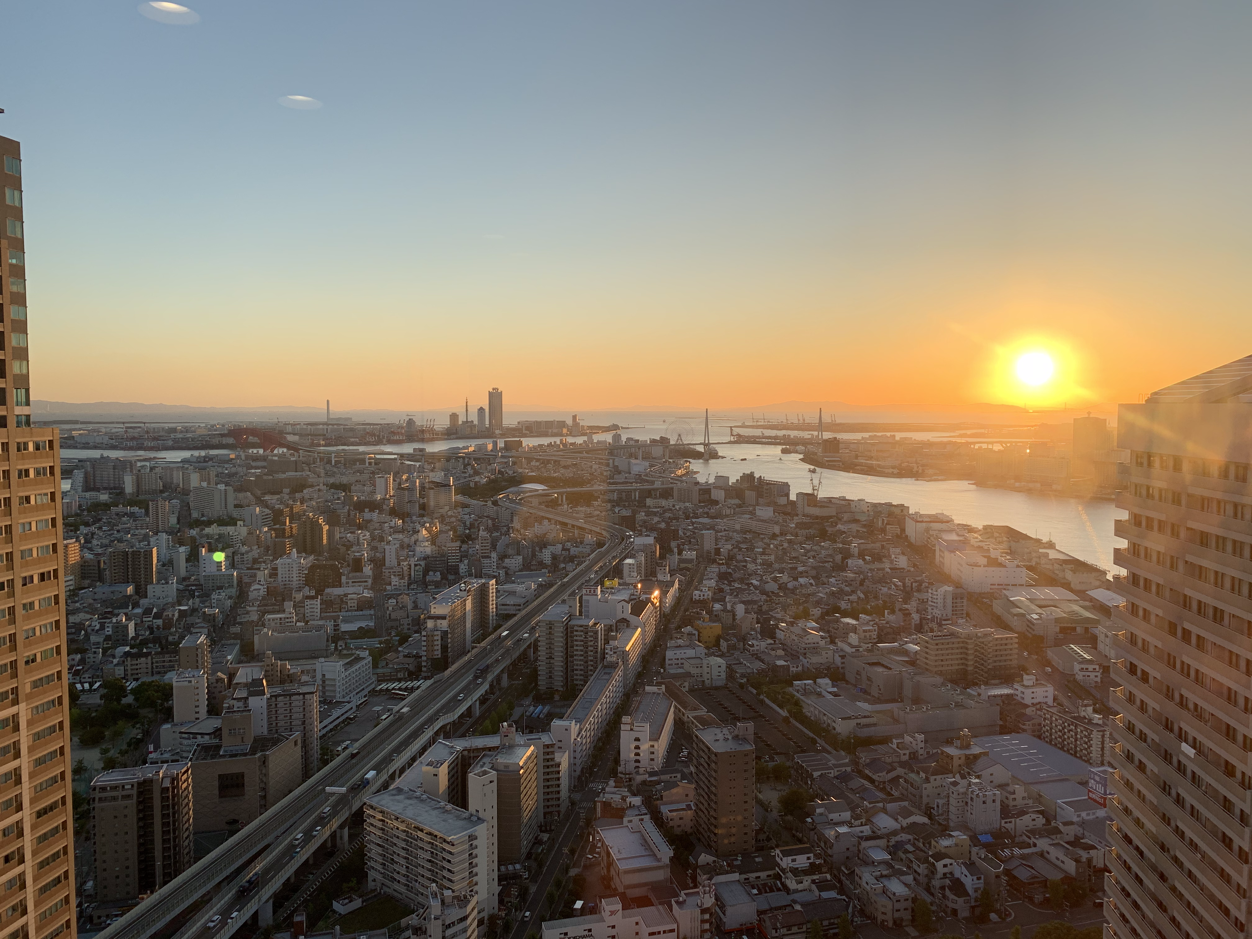 the osaka sunset